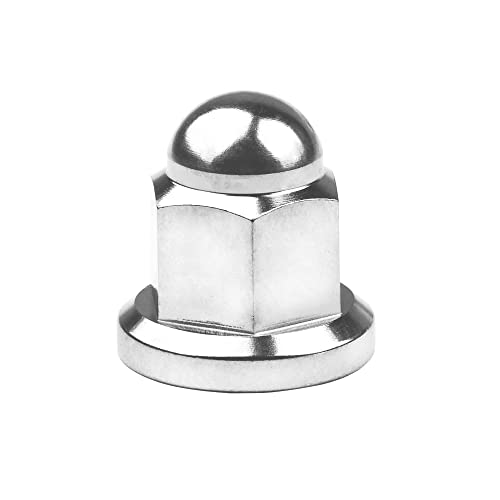 Image of Titanium M6 M8 M10 Dome Head Acorn Nuts for Bicycle Motorcycle Exhaust Pipe Car Pack of 6 (M8, Silver)