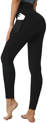Desol 25”/28” Yoga Leggings with Inner/Side Pockets for Women, High Waisted Workout Pants, Tummy Control Butt Lifting
