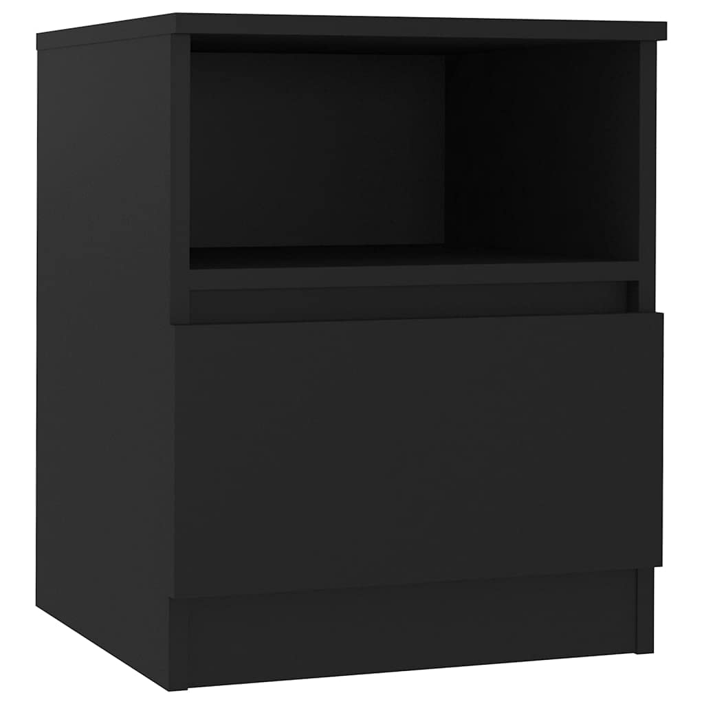 Home Articoli,Armadietti Letto 2 pz Nero 40x40x50 cm Legno Ingegnerizzato, mobili per abiti