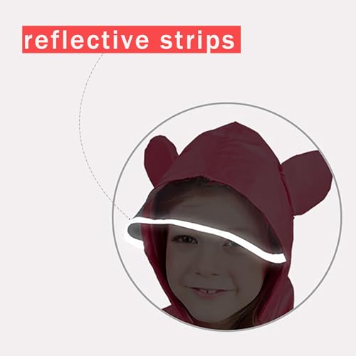 Image of Toddlers Boys Girl Rain Pants Waterproof Dirty Proof Trousers Kids Rain Poncho Hood Rainwear Jacket Coat 1-12Years