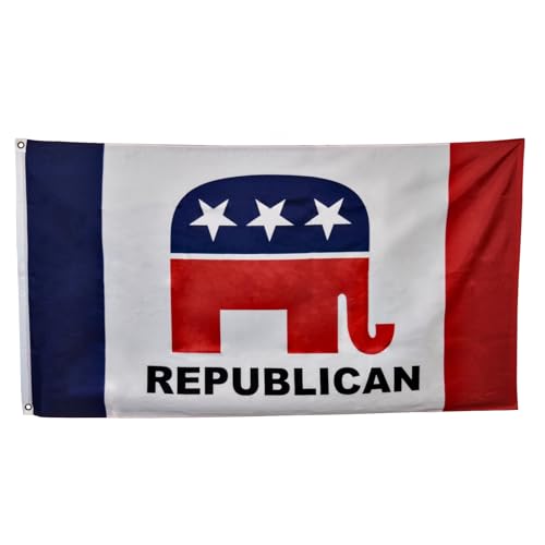 3' x 5' Republican Party Novelty Flag - - - GOP Elephant flag