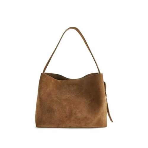 JFNKLFG Bolso de mano retro ante marrón for mujer, bandolera grande Capaci for atuendo para Compras, Viajes, Trabajo