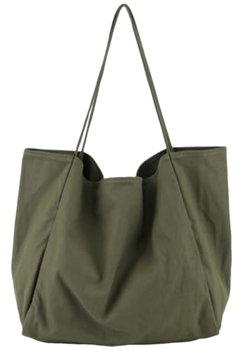 Canvas Shoulder Bag for Women Large Handbag Hobo Bag Tote Purse Slouchy Canvas Handbags Shoulder Purses