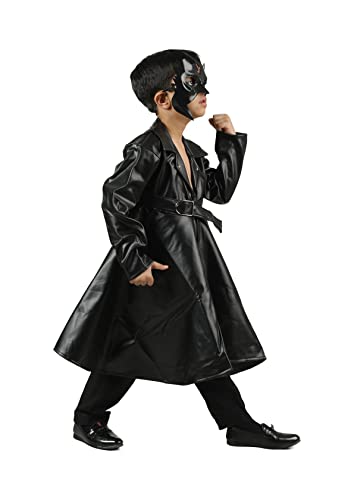 Image of BookMyCostume Krrish Indian Bollywood Movie Superhero Kids Fancy Dress Costume|Premium 7-8 Years,Black