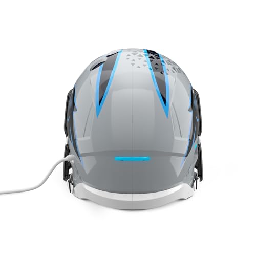 Image of NFL Echo Dot Bundle: Includes Echo Dot | Deep Sea Blue and Limited-Edition NFL Helmet Stand | Carolina Panthers