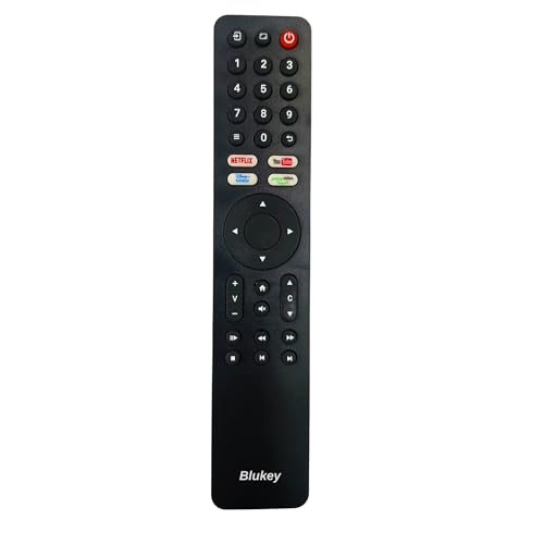 Image of Remote Control for Cemex Smart LCD LED TV, with Netflix, YouTube, Shortcut Keys, Soft Silicon Buttons (Black, Match Old Remote with Picture Before Ordering)