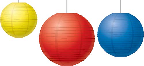Red, Yellow & Blue Paper Lanterns (TCR77230)