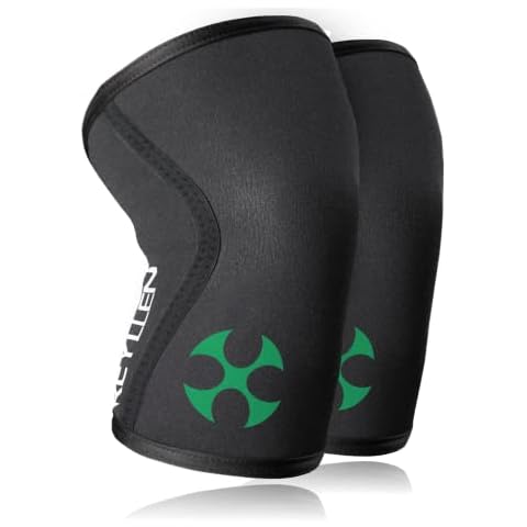 Reyllen® Venta X2 Knee Sleeves 7mm brace neoprene compression support for CrossFit WeightLifting Powerlifting Bodybuilding Squats WOD Gym Training Protection (Small) Cover