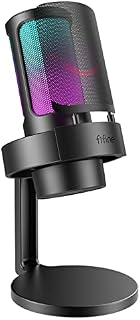 FIFINE mikrofon PC USBC, mikrofon do streamingu gier, studia podcastów, mikrofon USB PS4 PS5 MAC, mikrofon ze sterowaniem RGB, przełącznik wyciszenia, gniazdo słuchawkowe, filtr pop - A8