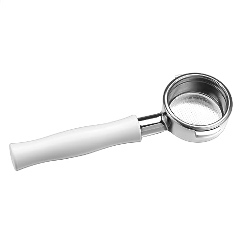 Image of Normcore 58mm Bottomless Portafilter for La Marzocco Espresso Machine - Non-Stick Coating, White Anodized Aluminum Handle - Basket Included