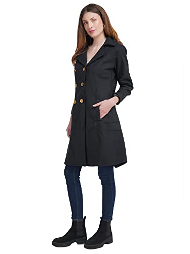 Image of AOL Women's Double Breasted Knee Length Coat