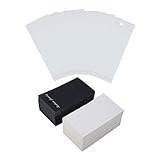PandaHall Elite 200 Stück Papier Schmuck Ohrringe Ohrstecker Display-Karten mit 200 Stück OPP Zellophan Selbstklebende Taschen, White & Black