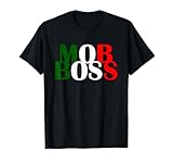 Mob Boss Italian Flag 1920s Costume Mafia Party T-Shirt