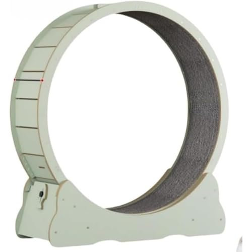 Tufduzo キャットホイール 猫用ルームランナー 猫用ホイール 回転ホイール 騒音低減 静音エクササイズホイール セルフウォーキング 猫用ウォーキング 室内 猫用エクササイズ 低騒音 組み立て簡単 室内用 (XS,グリーン)