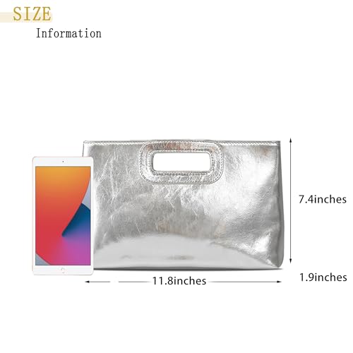 Image of Top Handle Straw Clutch Purses for Women Summer Evening Handbag Vacation Handbags Raffia Woven Beach Bags