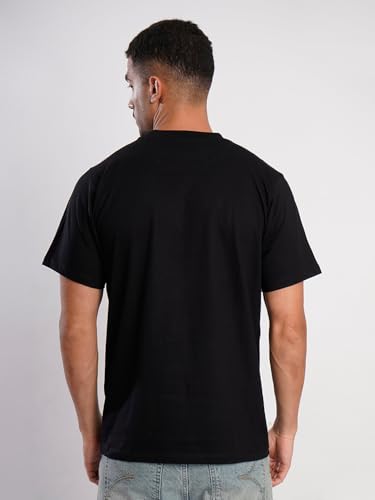 Image of BENE KLEED Men's Graphic Cotton T-Shirt | Crew Neck | Half Sleeve | Regular Fit | Black