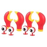 ABOOFAN 2セット モーターサイクルヘルメット用装飾 粘着式動く目 大きな動く目 ハロウィーン ライディングスル アクセサリー