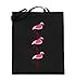 ChOrchester Je ne Vois N'entends ne Parle Flamant - Sac de jute manche long -38cm-42cm-noir