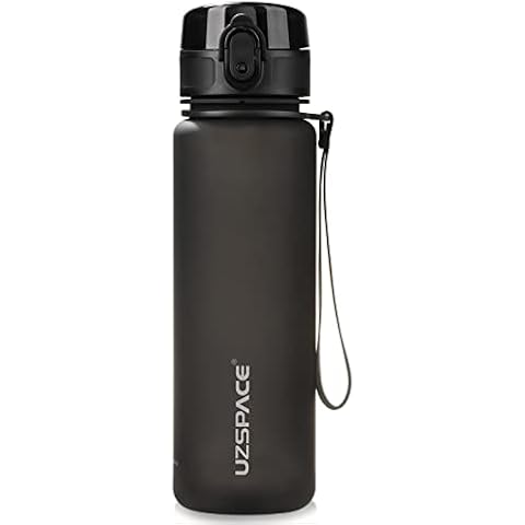 UZSPACE Trinkflasche 500ml/800ml/1L, Sport Trinkflasche Kinder Auslaufsicher, Tritan & BPA-frei Wasserflasche für fahrrad, fitness,Outdoor Cover