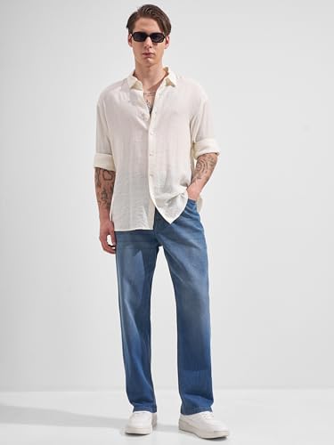 Image of Highlander Men's Straight Relaxed Fit Jeans | Stretchable | Everyday Comfort & Style| Jeans for Man|Premium Cotton Blend