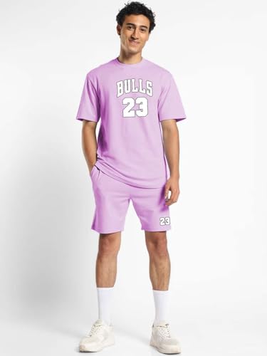 Image of Vogaan Men's T-Shirt and Shorts Set | Pyjama Set for Men | Co-ord Set | Cotton Printed Top & Shorts Night Suits Set
