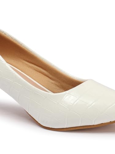 Image of Carlton London Women Stylish Slipon Pump Shoes with Stiletto Heels, Pointed Toe I Perfect for Office, Party and Formal Occassions