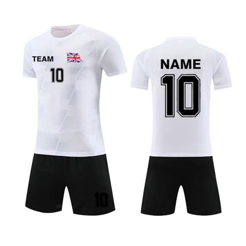 Camiseta de fútbol personalizada para entrenamiento de equipo deportivo, uniformes de fútbol, número de nombre, logotipo, camisetas de fútbol para niños, jóvenes y hombres, Negro, S