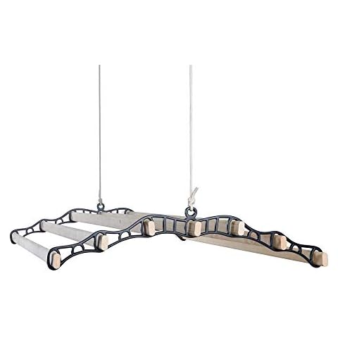 Thatch&Stone Ceiling Pulley Hanging Clothes Airer Rack for Kitchen and Laundry 7 Lath (Black, 2Metre) Cover