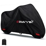 COVERRATI - Housse de Protection 2X Plus résistante Moto Scooter 225 cm - Oxford 420D - Bâche Protection Pluie - Oeillets AV AR - Couverture Moto Intérieur Extérieur - Idée Cadeau pour Motard