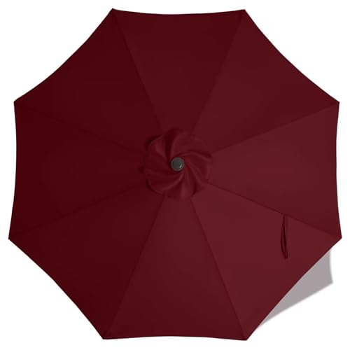ABCCANOPY 9ft Outdoor Umbrella Replacement Top Suit 8 Ribs (Burgundy)