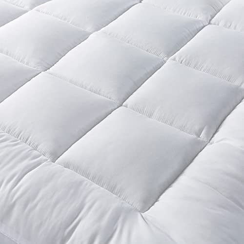 Naluka Mattress Topper Twin Xl Size Pillow Top Mattress Cover Down Alternative Quilted Luxury Microfiber Mattress Pad #TOP4