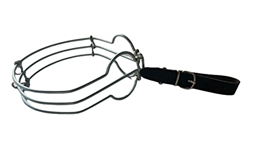 Portacazas de piel y acero inox redondo. Diámetro del metal 14cm. Doble colgadero.