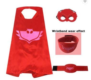 Maribus-Fl MARI876220 Bulk Superhero Capes For Kids - Satin Capes And Felt Masks With Embodied Three Bracelets For Boys And Girls Superhero Toys Costume 2-12 Year thumb #5