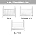 Soho Baby Everlee 3-in-1 Island Crib, Whitewash