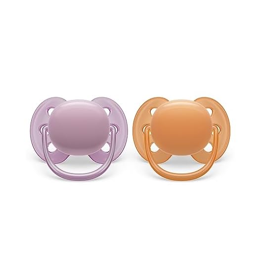 PHILIPS Avent Ultra Soft-fopspeen - 2 zachte en flexibele spenen voor baby's van 6-18 maanden, BPA-vrij, met sterilisatiedoosje model SCF091/33
