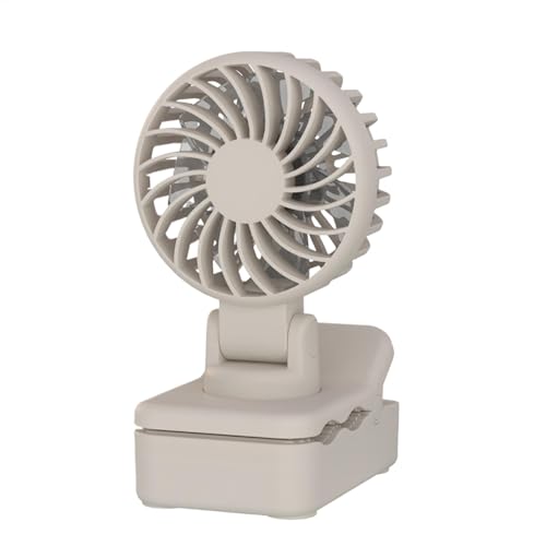 Ventilador de mano, dispositivo de refrigeración de clip, recargable por USB, portátil, función silenciosa, máquina de flujo de aire fuerte para el hogar o el coche, coche y cochecito, 2.36 x 2.83 x