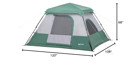 Image of Amazon Basics Instant Camping Tent with Rainfly, Weather-Resistant, Quick Setup