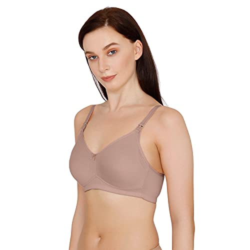 Image of Zivame Women's Cotton Non-Padded Wire Free T-Shirt, Push-Up Bra