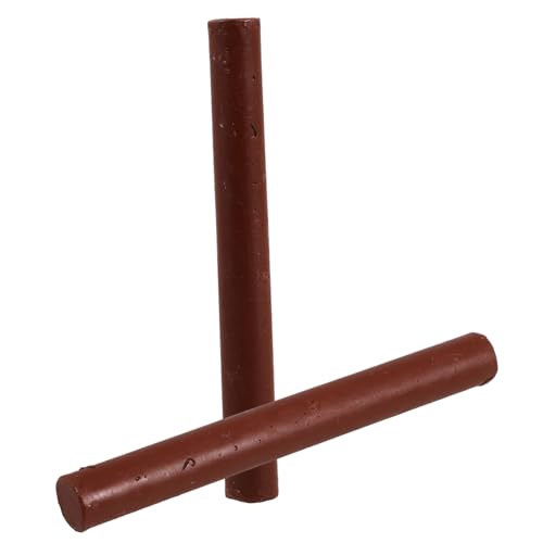 PartyKindom 2pcs Wood Filler Sticks Dark Brown Wax Crayons for Furniture Repair Scratch and Scuff Fix Easy Use Wood Repair Marker for Cabinets Floors and Tables