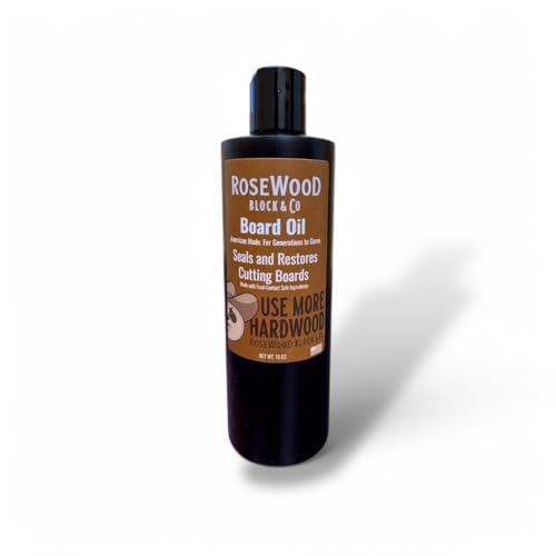 RoseWood Block Oil, 16 oz, Food-Safe & Non-Toxic, Deep Wood Conditioning, Utensils and Wood Surfaces, Enhancing Natural Grain Patterns, Proudly Bottled and Packaged by RWB, Made in America