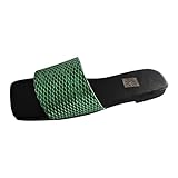 Plano/Alto Tacón Verano Casual Mujer Sandalias Verano Plaza Toe Open Toe Flat Beach Slippers Zapatos Mujer Zapatillas Alta Roma, verde, 41 EU