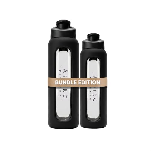Asbirg Pack de Shakers de Vidrio 700 ml y 1000 ml | Perfecto para Cada Entrenamiento