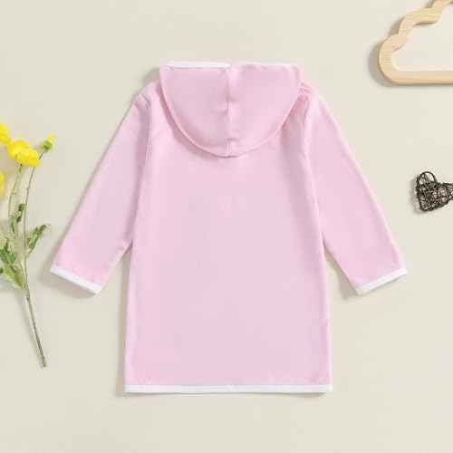 Girls Boys Terry Cloth Swim Cover Up Zip Up Long Sleeve Hooded Bathing Suit Coverup Beach Pool Robe Cover-Up Kimono3