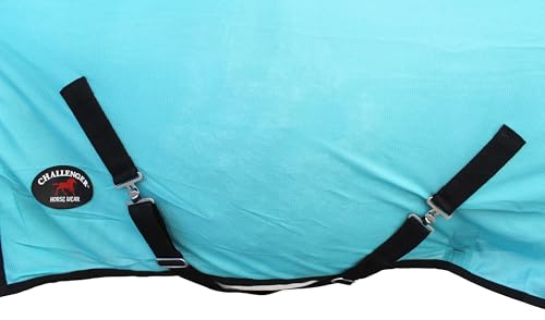 Image of Challenger Horse Mesh Summer Fly Sheet Spring Airflow Turquoise 7301