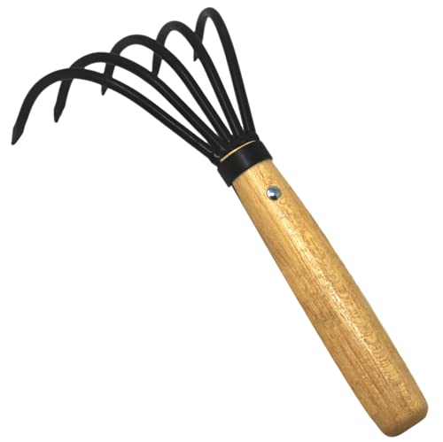 KAKURI-Hand-Cultivator-Garden-Tool-10-Handheld-Rake-for-Weeding-Digging-Cultivating-Hand-Forged-Japanese-Steel-Made-in-Japan