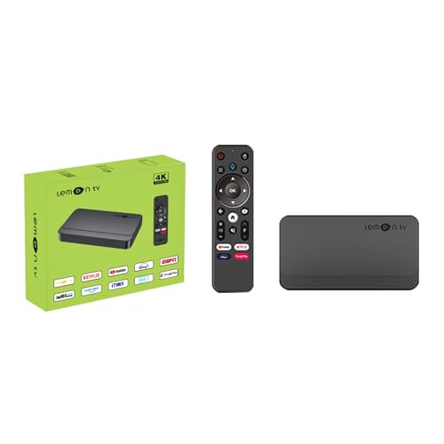 BOXPUT Lemon L1 Android TV Box 4K Ultra HD, TV-Box mit Dual-Band WLAN, TV-Box mit Fernbedienung Sprachsteuerung, BT 5.4 | Smart TV Box mit Sprachfernbedienung