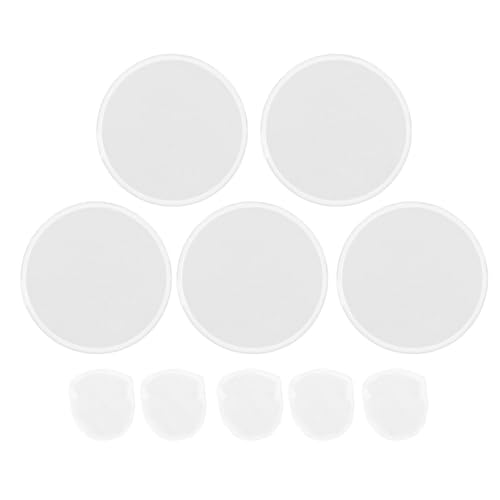 Gucagle Ventilador de disco volador plegable Poliéster Portátil Ligero DIY Ventilador de tela de mano en blanco para actividades al aire libre Favores de fiesta de boda 5 piezas Blanco