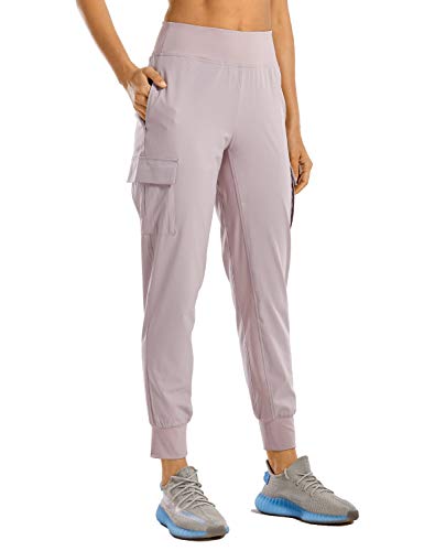 CRZ YOGA Women's Quick Dry Lounge Joggers with Pockets High Waisted Training Cargo