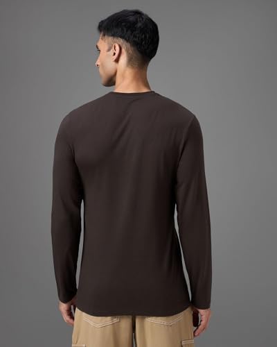 Image of Wellbi Full Sleeve T-Shirts for Men | Black | Breathable Eco-Friendly Bamboo Blend for All-Day Comfort | Ideal for Travel, Gym, or Casual Wear | Machine Washable