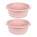 Cabilock 2pcs Fashion Bucket Washing Basins Classical wash Basin washbasin Plastic Basin Thicken